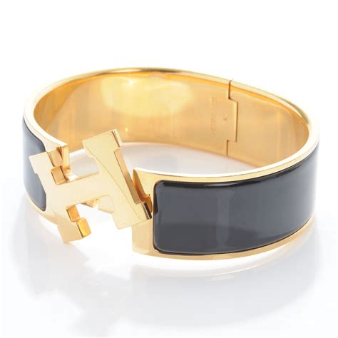 hermes clic clac h bracelet black